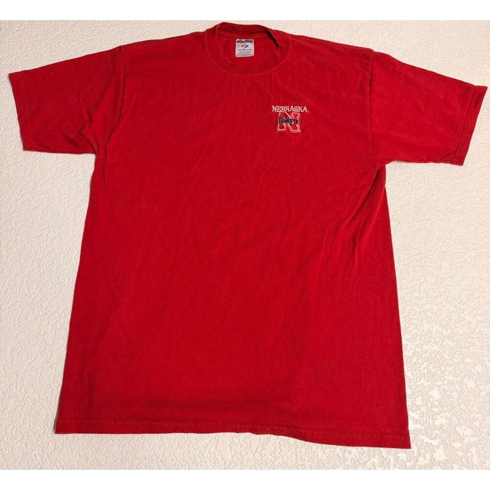 Vintage Nebraska Cornhuskers Huskers T-Shirt XL Red Embroidered 90s Y2K